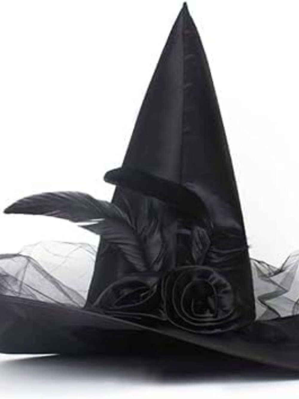 🎃Women's Black Halloween Witch Hat Halloween Costume Witches Hats for Adults